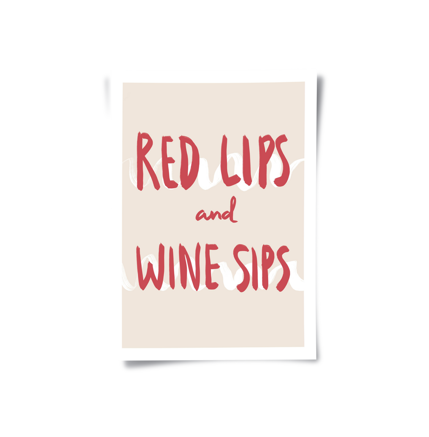 2Red Lips and Wine Sips - Poster