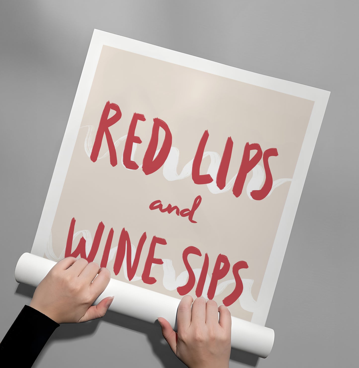2Red Lips and Wine Sips - Poster