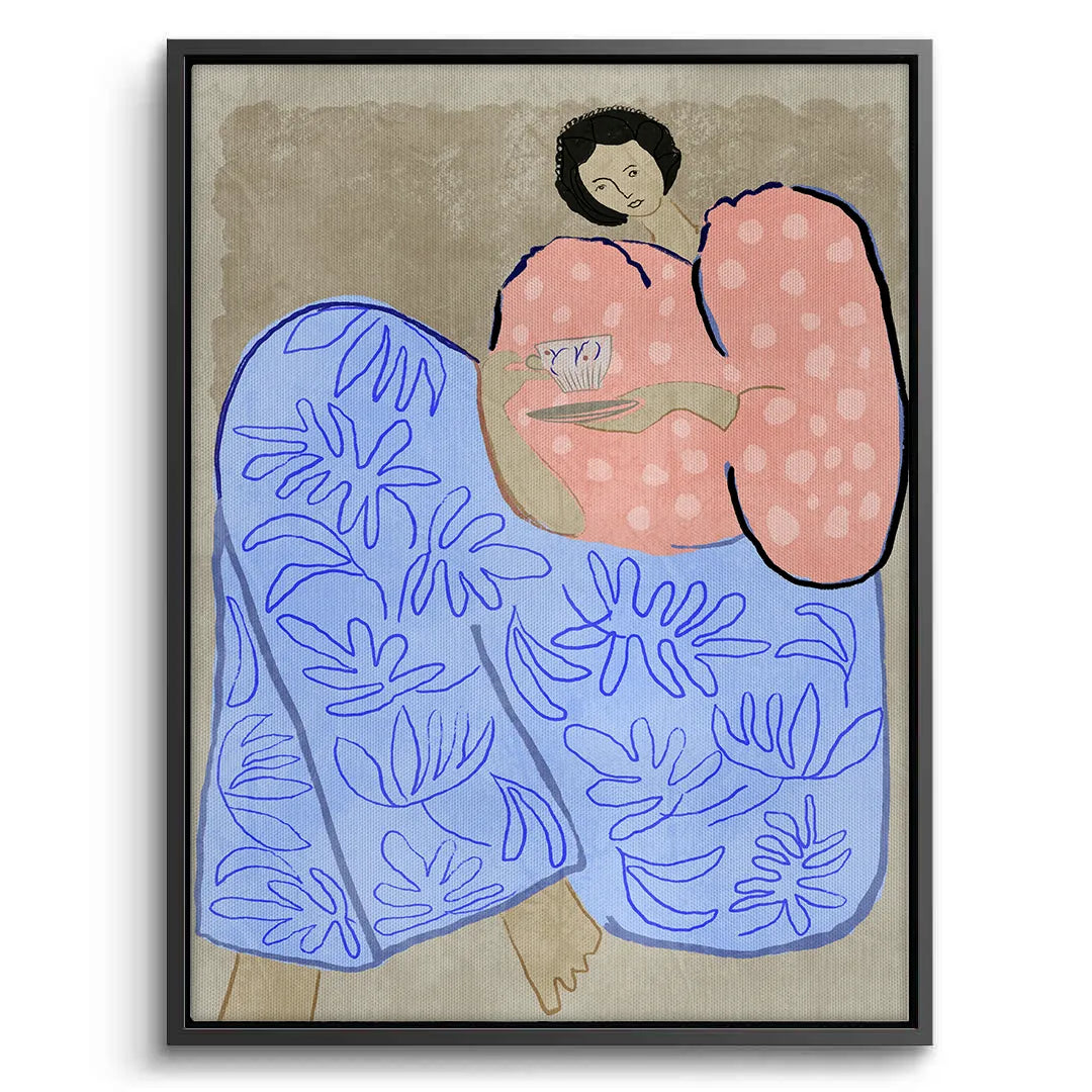 Relaxed Woman Portrait - Canvas - Jasmineart.ae
