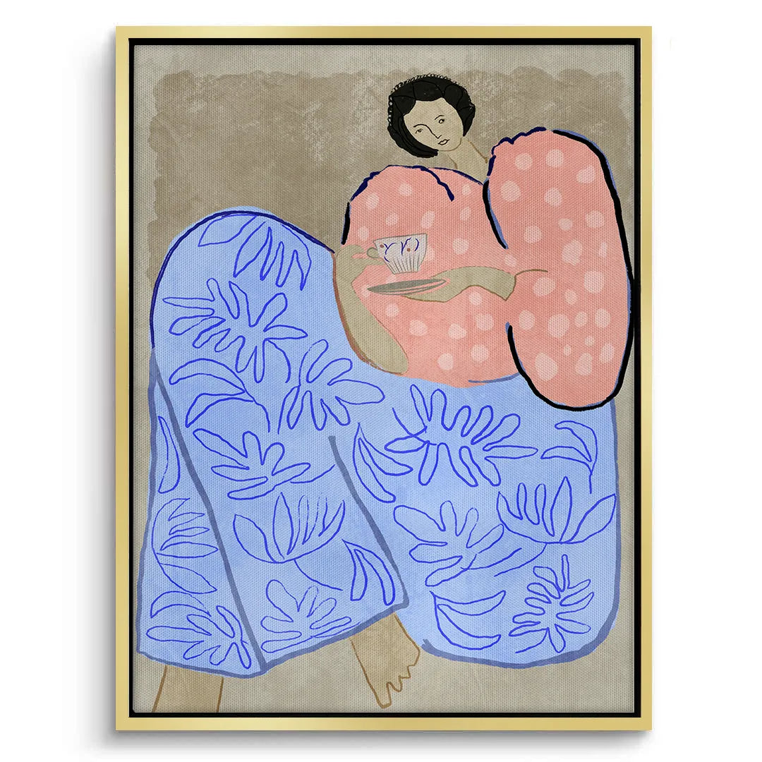Relaxed Woman Portrait - Canvas - Jasmineart.ae