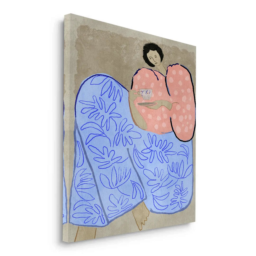 Relaxed Woman Portrait - Canvas - Jasmineart.ae