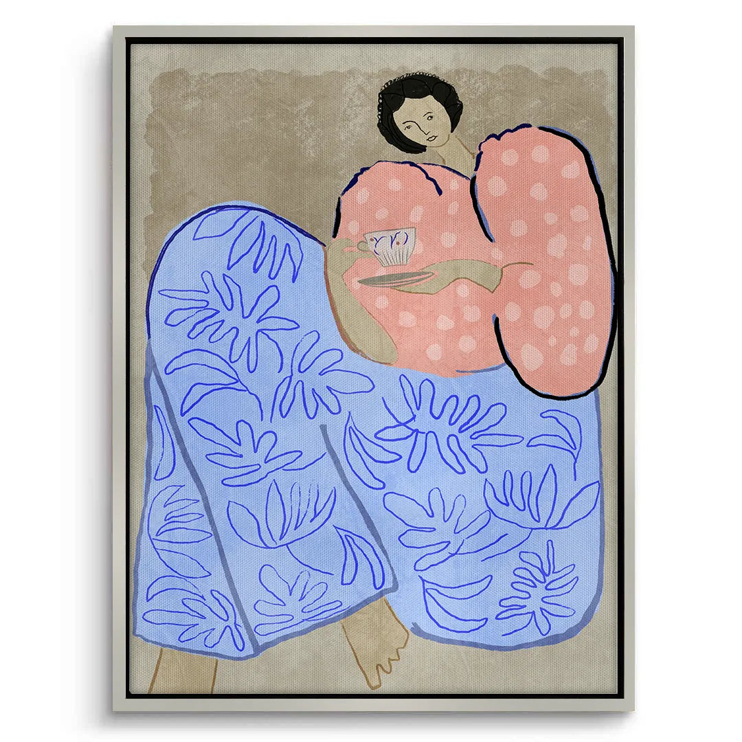 Relaxed Woman Portrait - Canvas - Jasmineart.ae