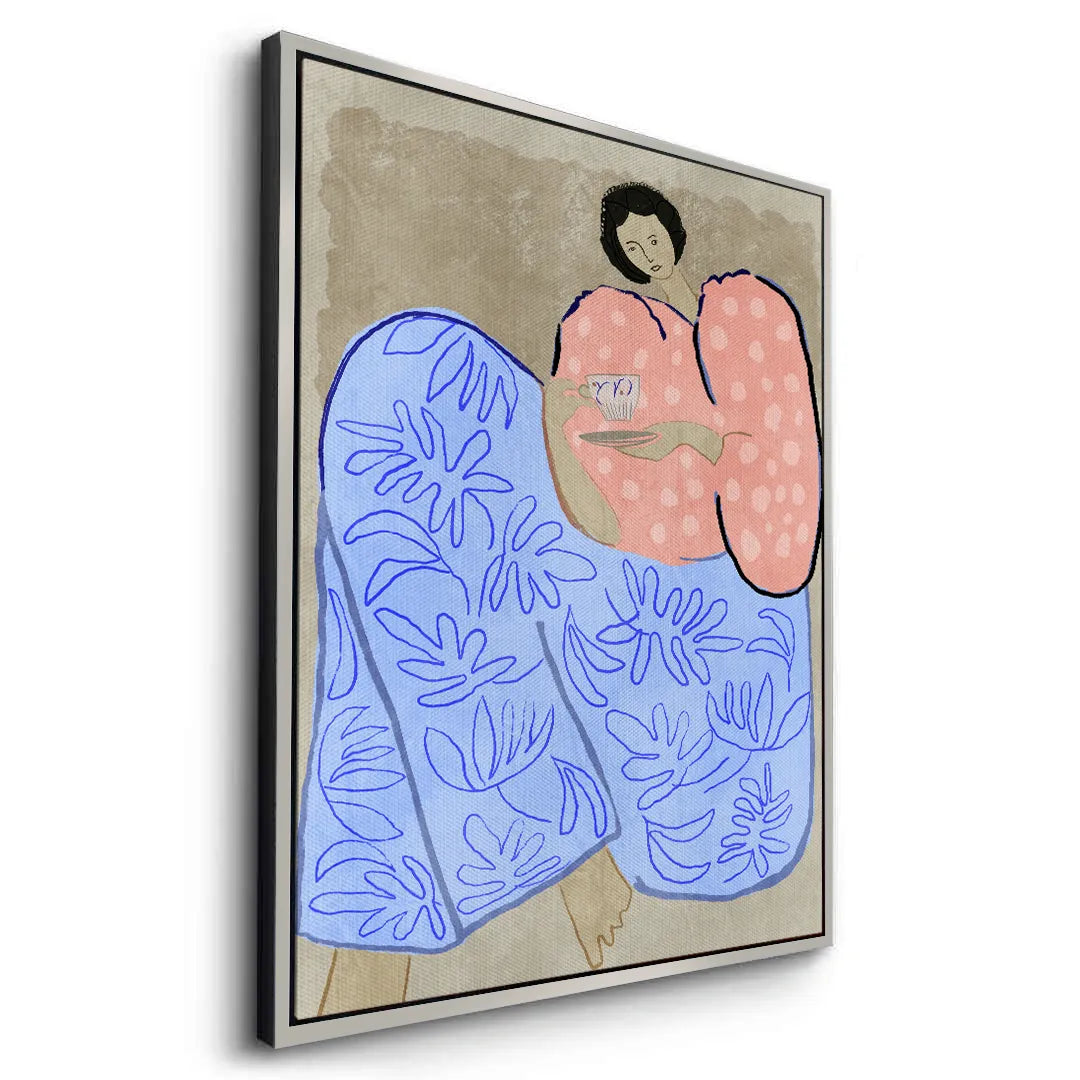 Relaxed Woman Portrait - Canvas - Jasmineart.ae