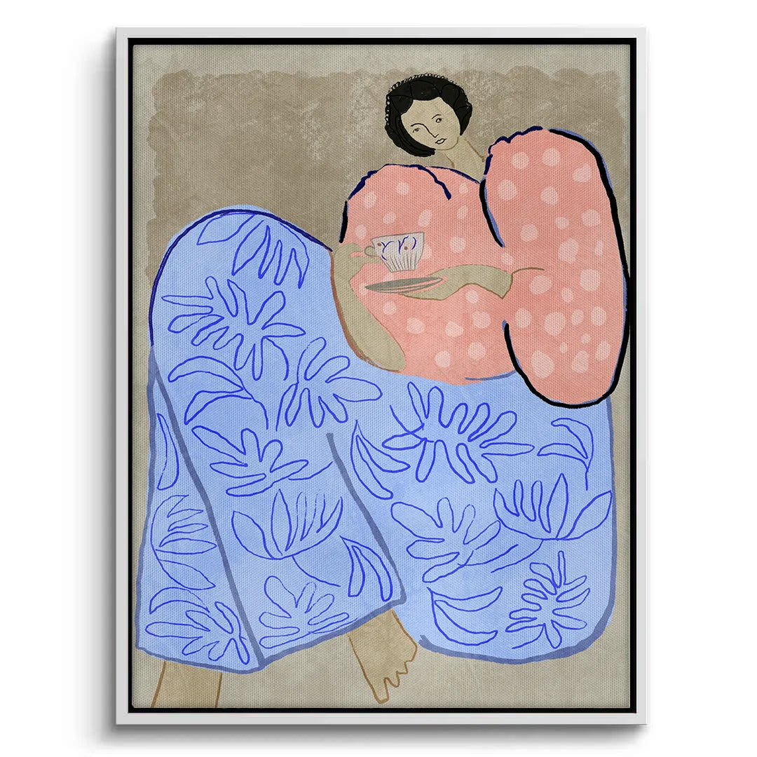 Relaxed Woman Portrait - Canvas - Jasmineart.ae