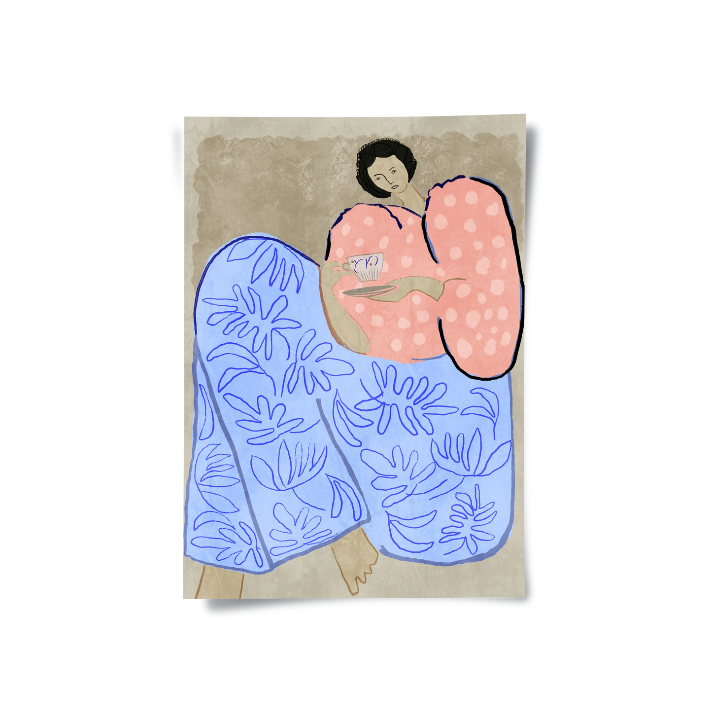 2Relaxed Woman Portrait - Poster