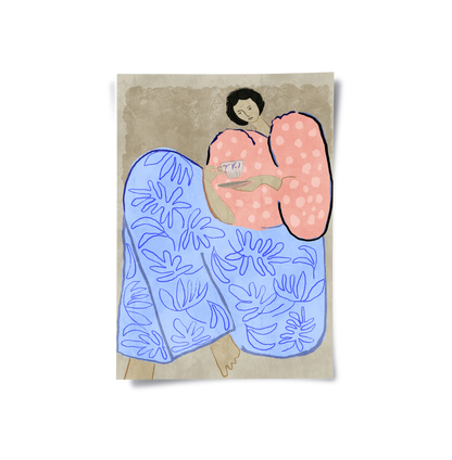 Relaxed Woman Portrait - Poster