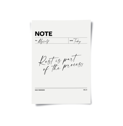 Rest & Wellness Quote - Poster