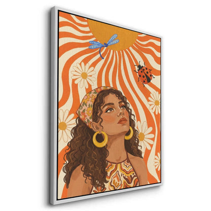 Retro Boho Sun Girl - Canvas