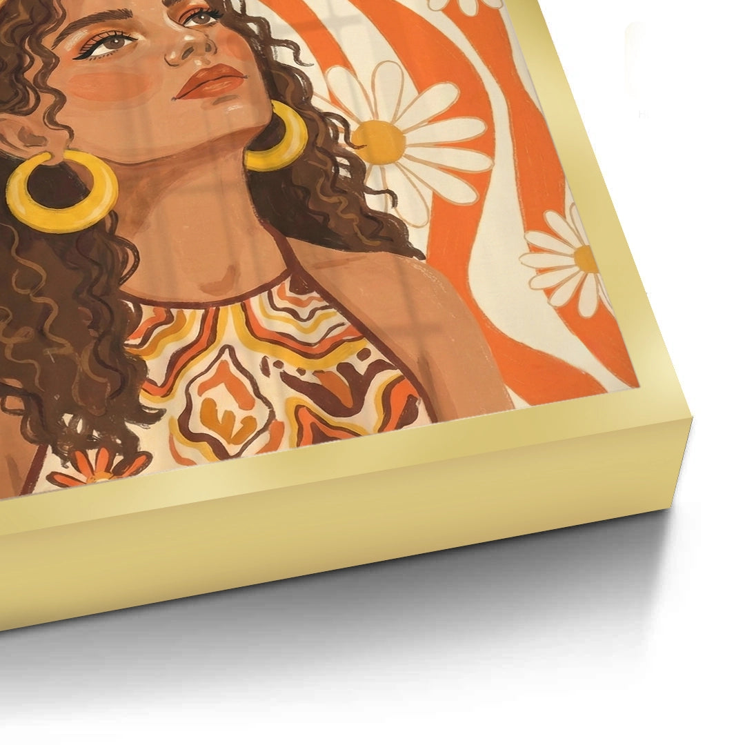 2Retro Boho Sun Girl - Fine Art
