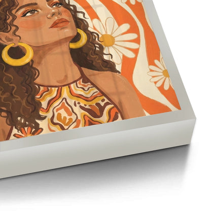 Retro Boho Sun Girl - Fine Art