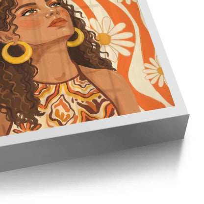Retro Boho Sun Girl - Fine Art