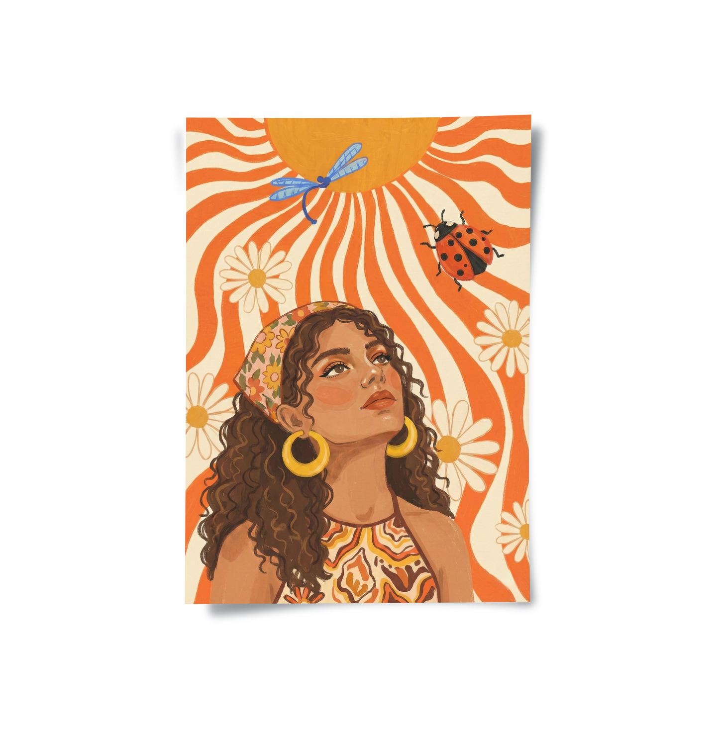 2Retro Boho Sun Girl - Poster