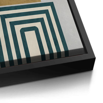 Retro Earth Tone Stacked Shapes - Canvas