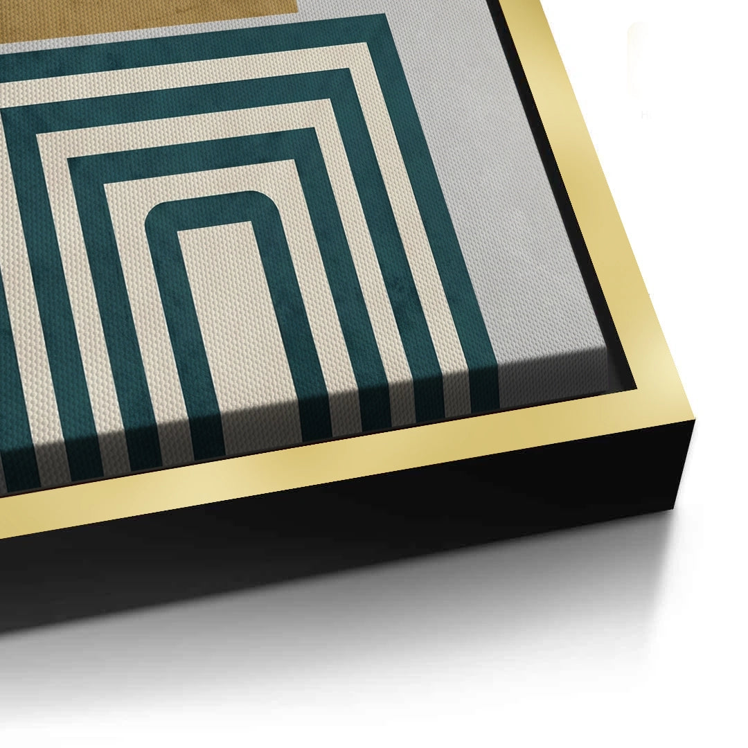 2Retro Earth Tone Stacked Shapes - Canvas