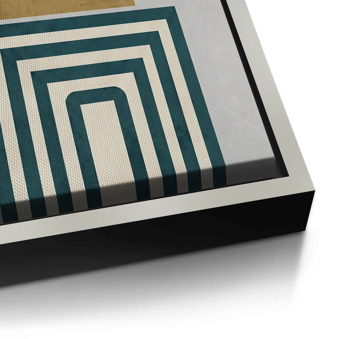 2Retro Earth Tone Stacked Shapes - Canvas