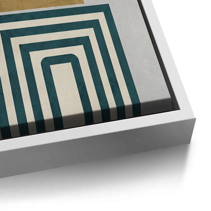 Retro Earth Tone Stacked Shapes - Canvas