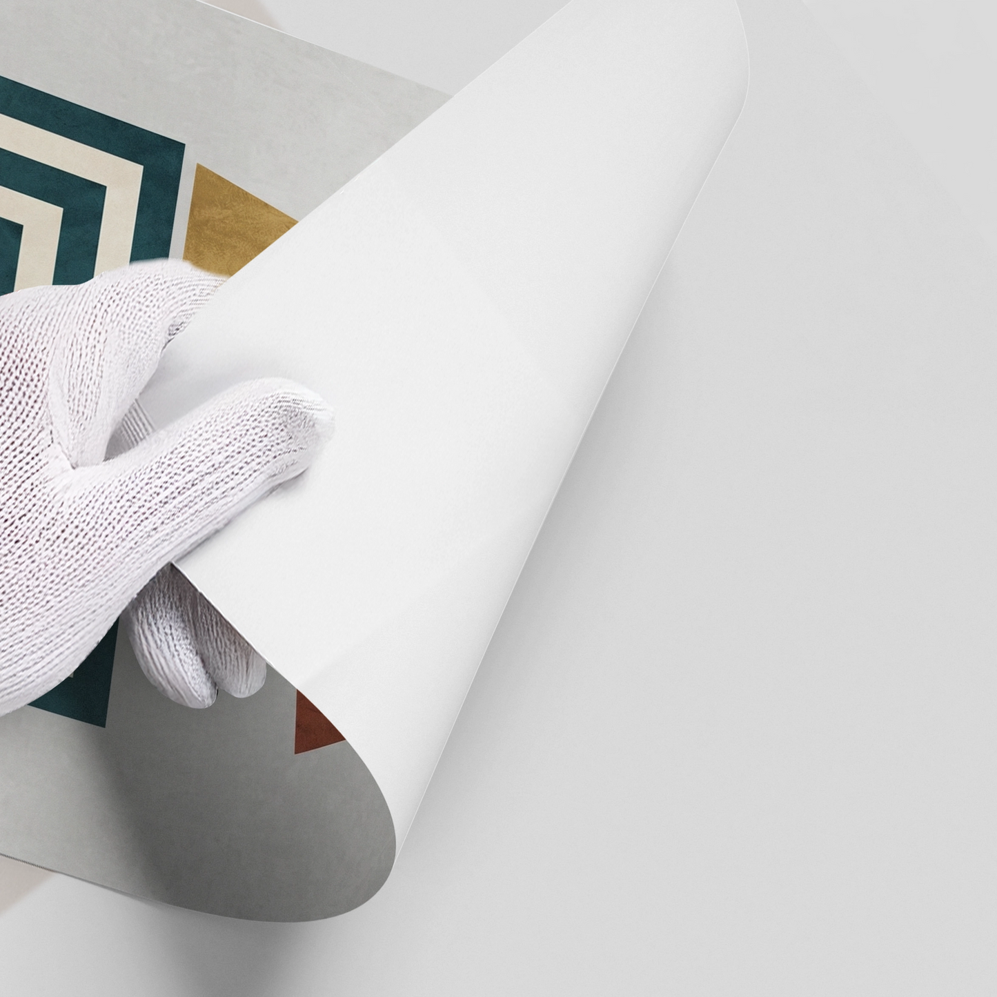 2Retro Earth Tone Stacked Shapes - Poster