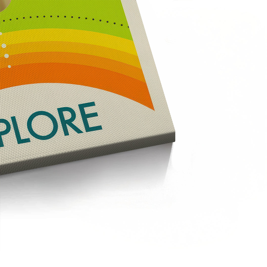 2Retro Minimalist Space - Canvas