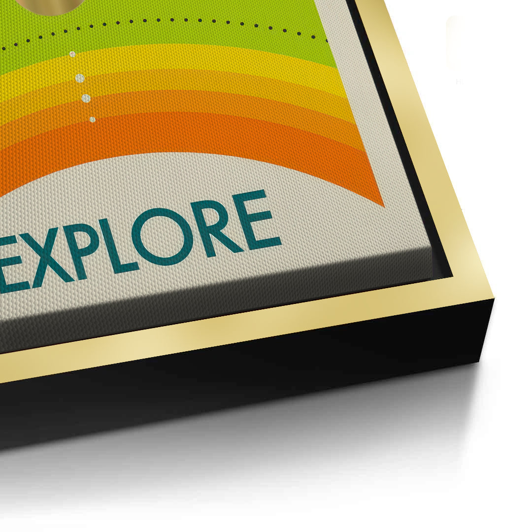 2Retro Minimalist Space - Canvas