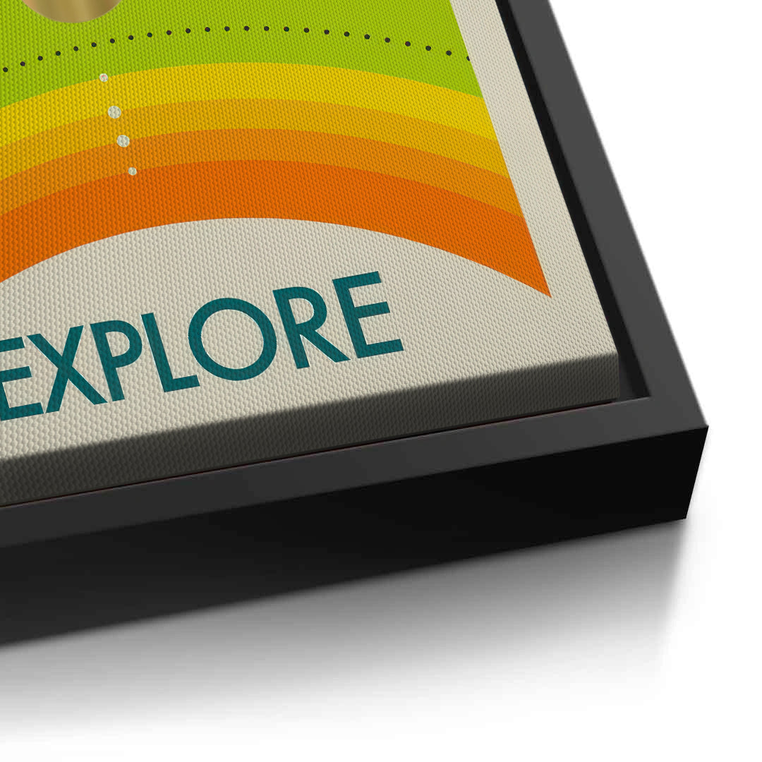 2Retro Minimalist Space - Canvas