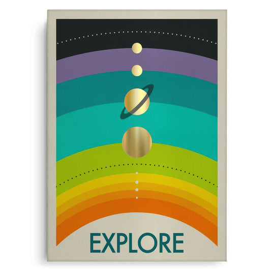 Retro Minimalist Space - Canvas