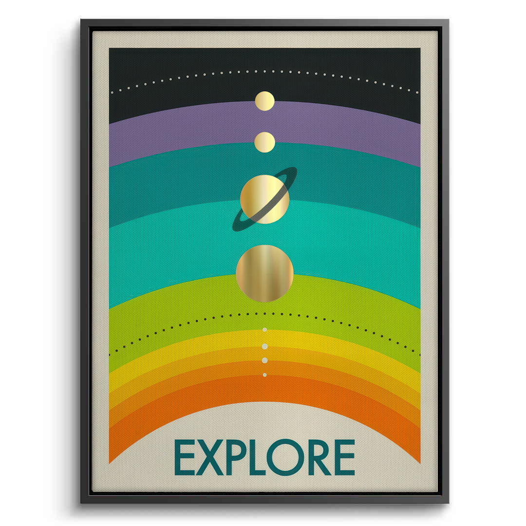 2Retro Minimalist Space - Canvas