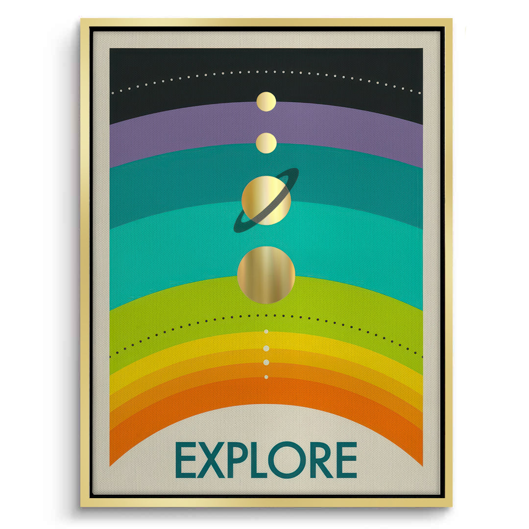 2Retro Minimalist Space - Canvas