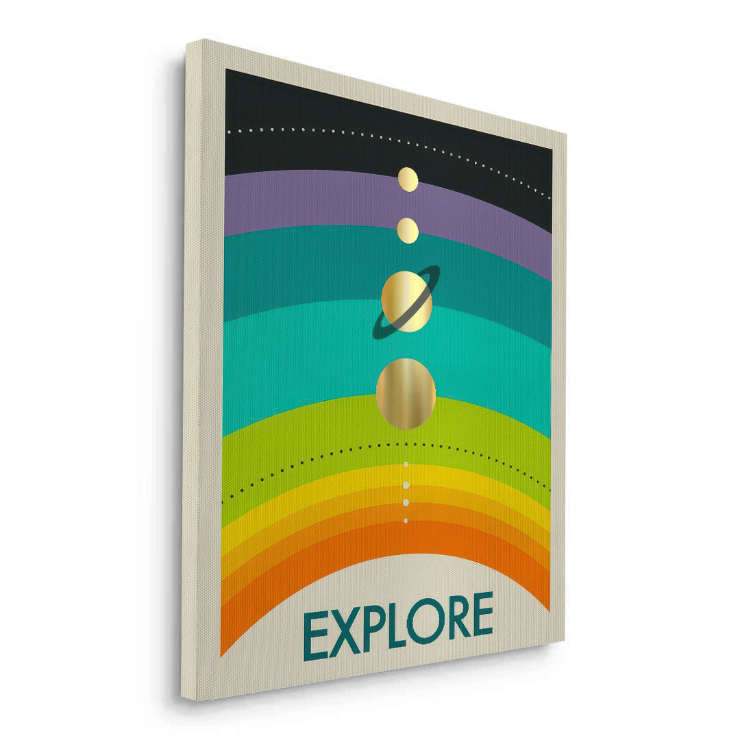 2Retro Minimalist Space - Canvas