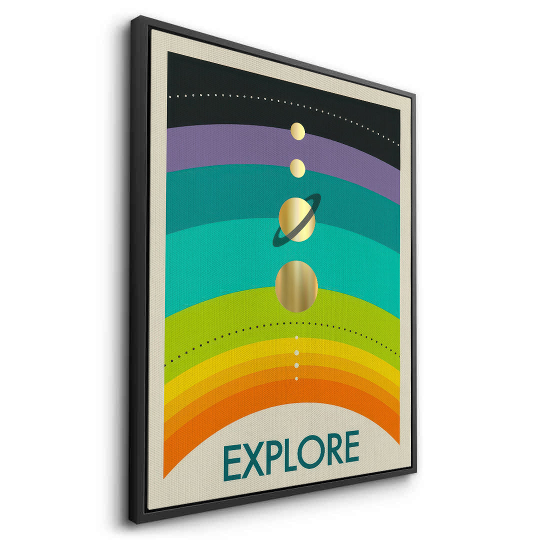 2Retro Minimalist Space - Canvas