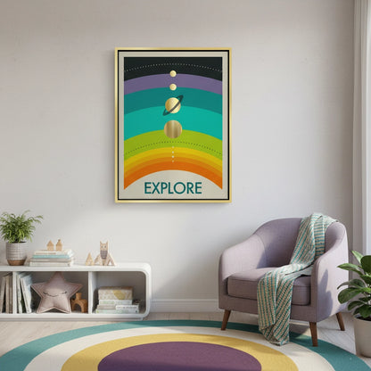 Retro Minimalist Space - Canvas