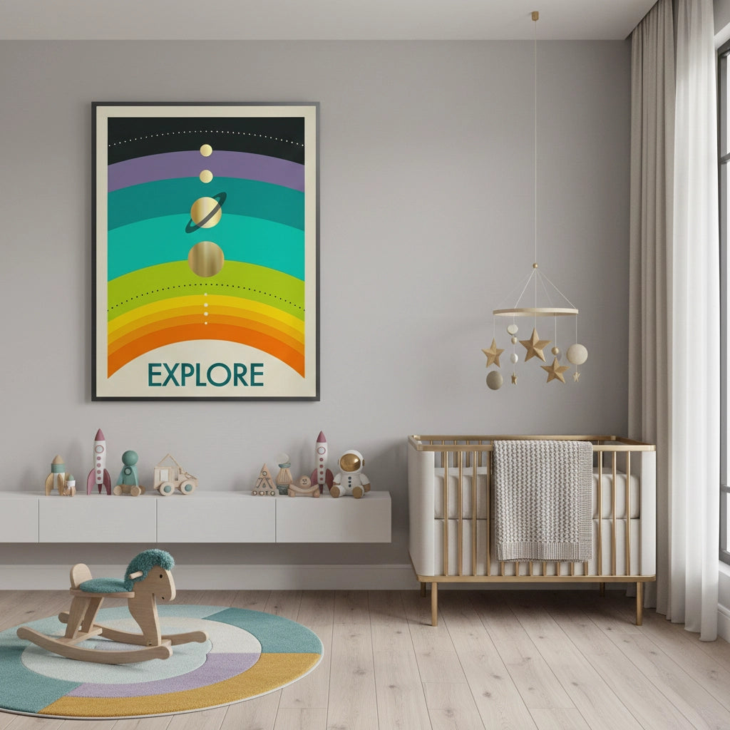 2Retro Minimalist Space - Fine Art