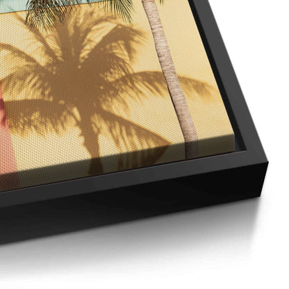 Retro Palm Tree - Canvas