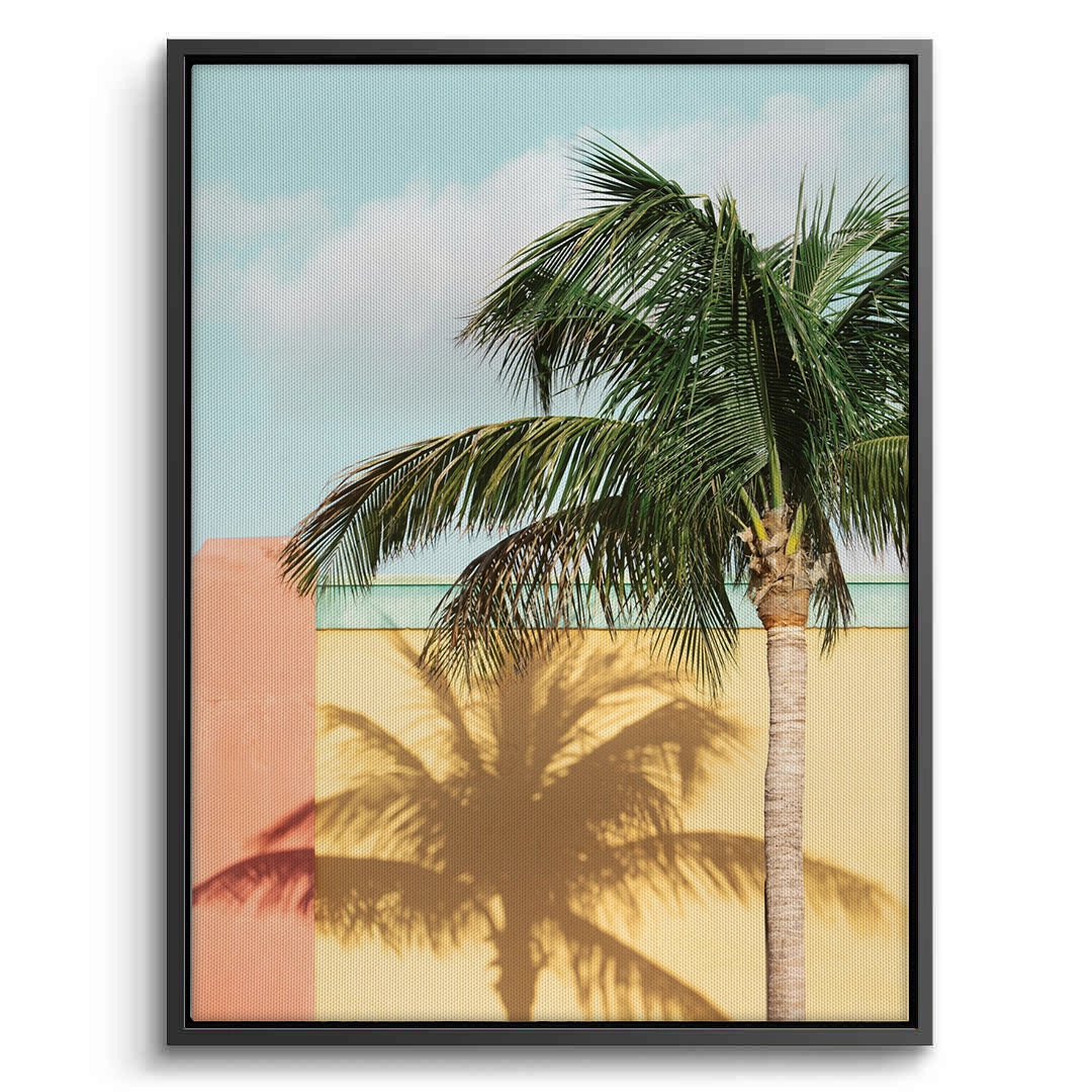 2Retro Palm Tree - Canvas
