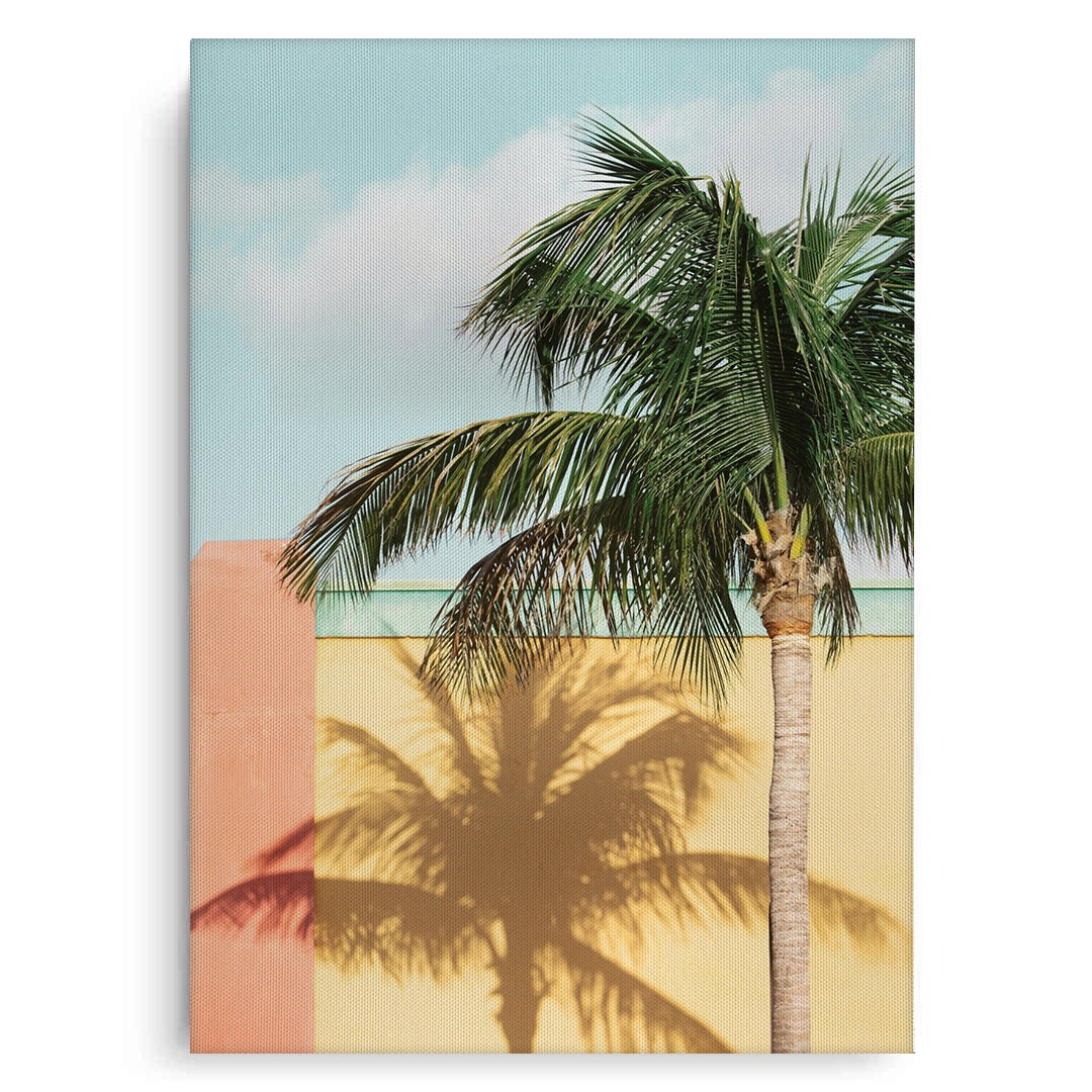 2Retro Palm Tree - Canvas