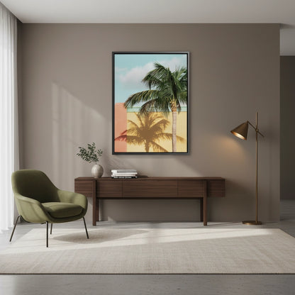 Retro Palm Tree - Canvas