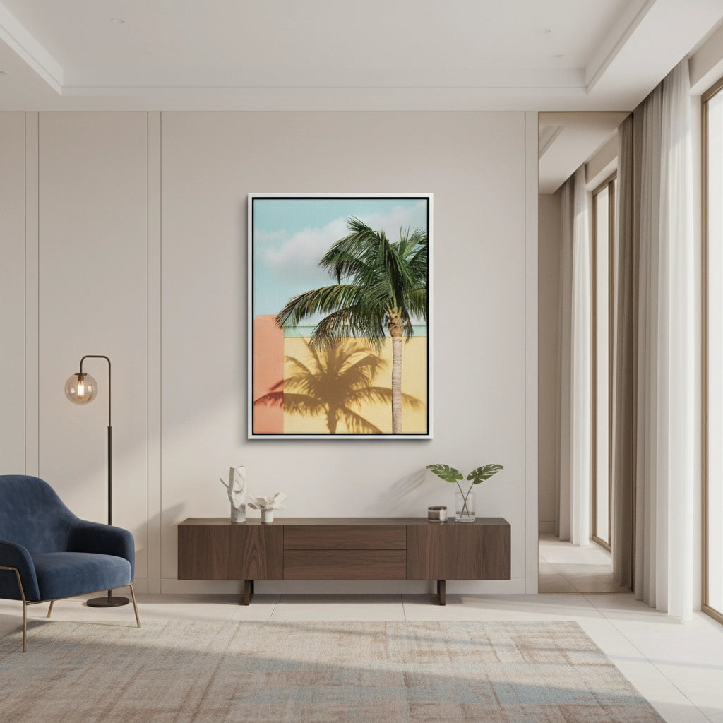 2Retro Palm Tree - Canvas