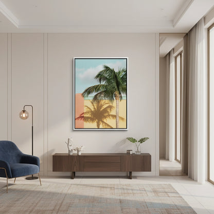 Retro Palm Tree - Canvas