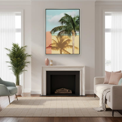 Retro Palm Tree - Canvas
