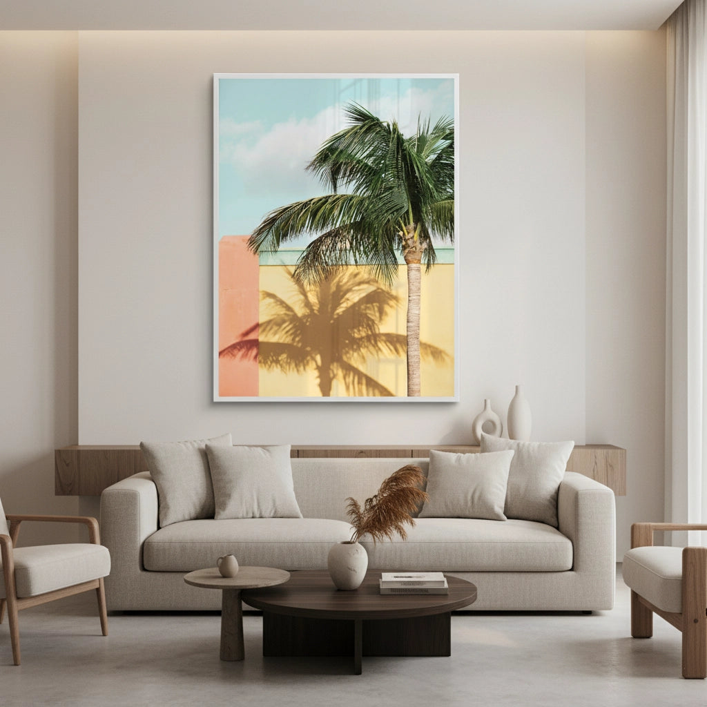 Retro Palm Tree - Fine Art - Jasmineart.ae