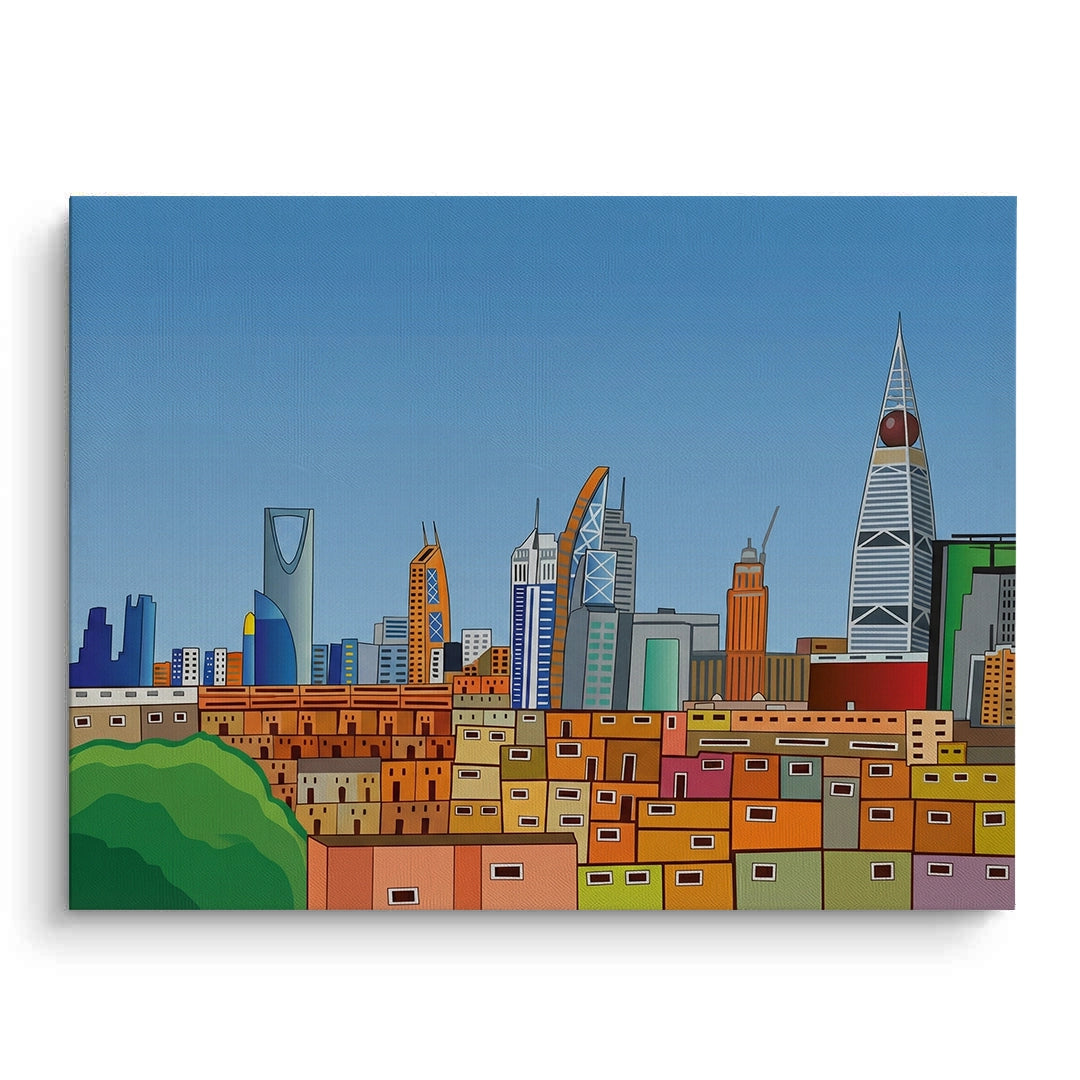 2Riyadh Cityscape - Canvas