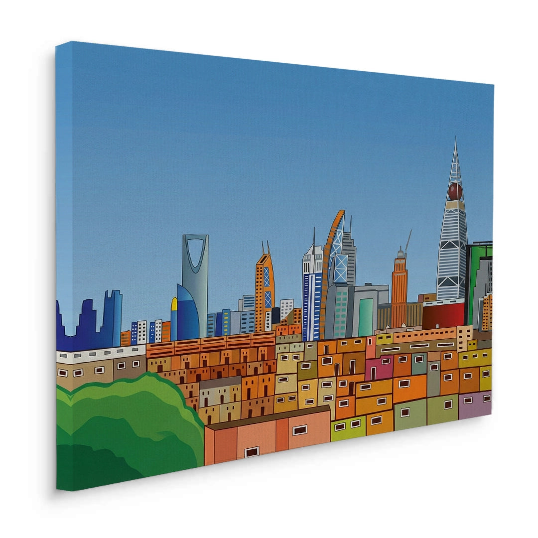 2Riyadh Cityscape - Canvas
