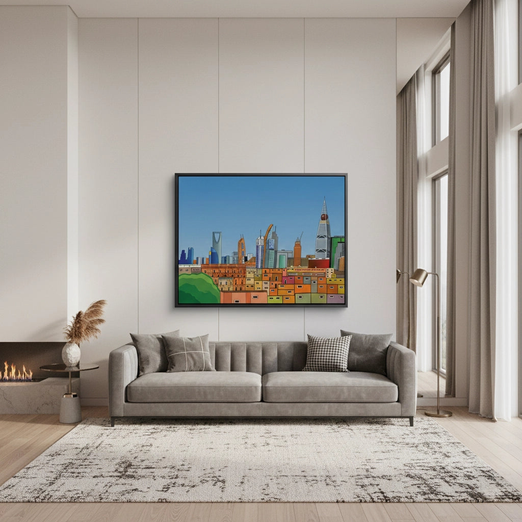 2Riyadh Cityscape - Canvas