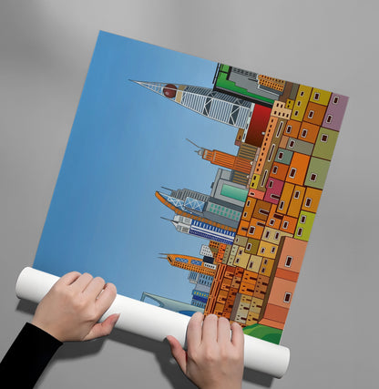 Riyadh Cityscape - Poster