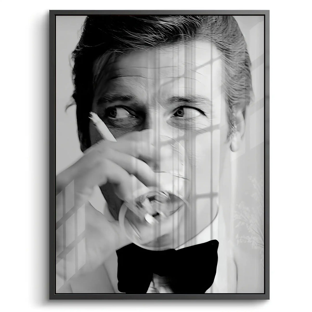 Roger Moore Whiskey - Acrylic - Jasmineart.ae