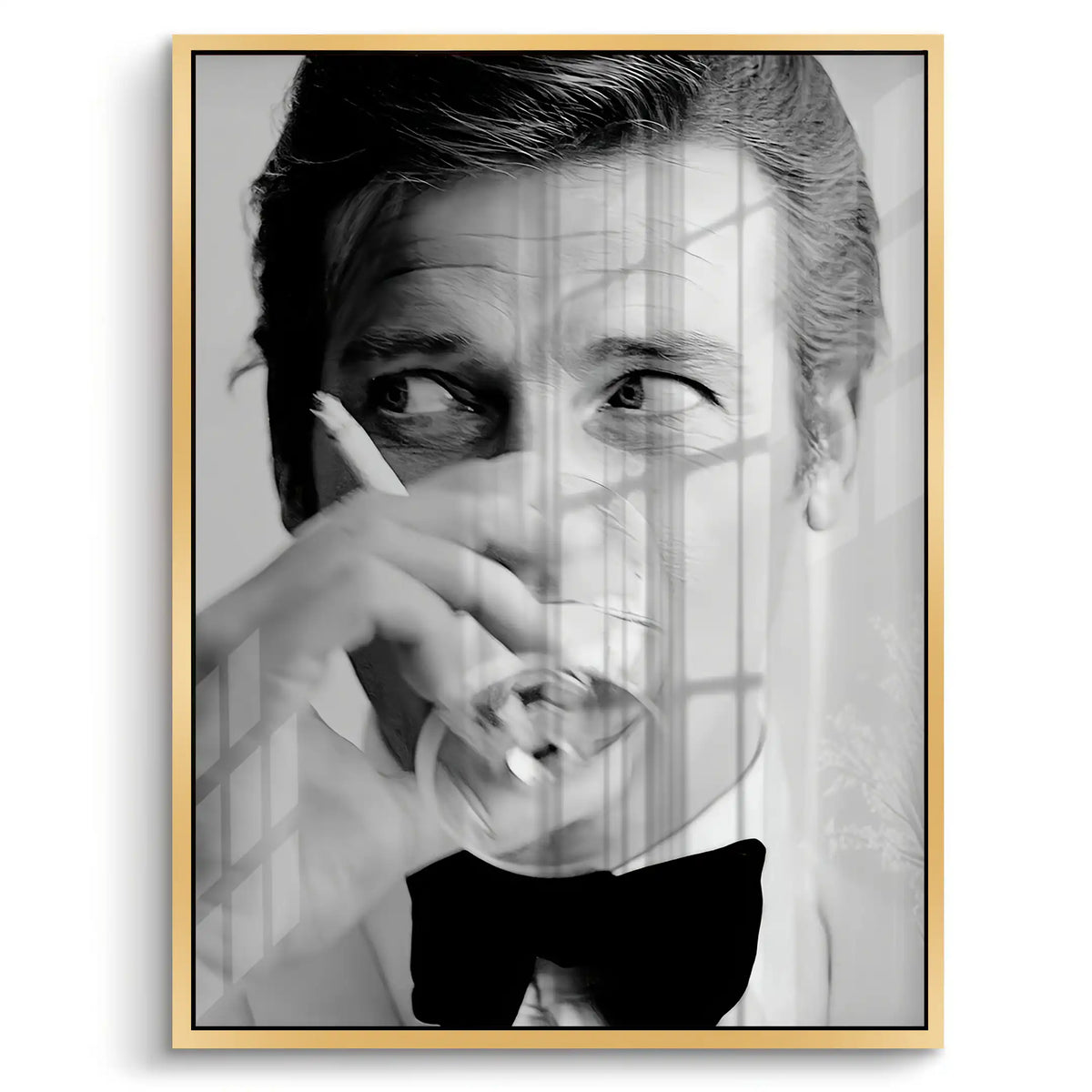 Roger Moore Whiskey - Acrylic - Jasmineart.ae