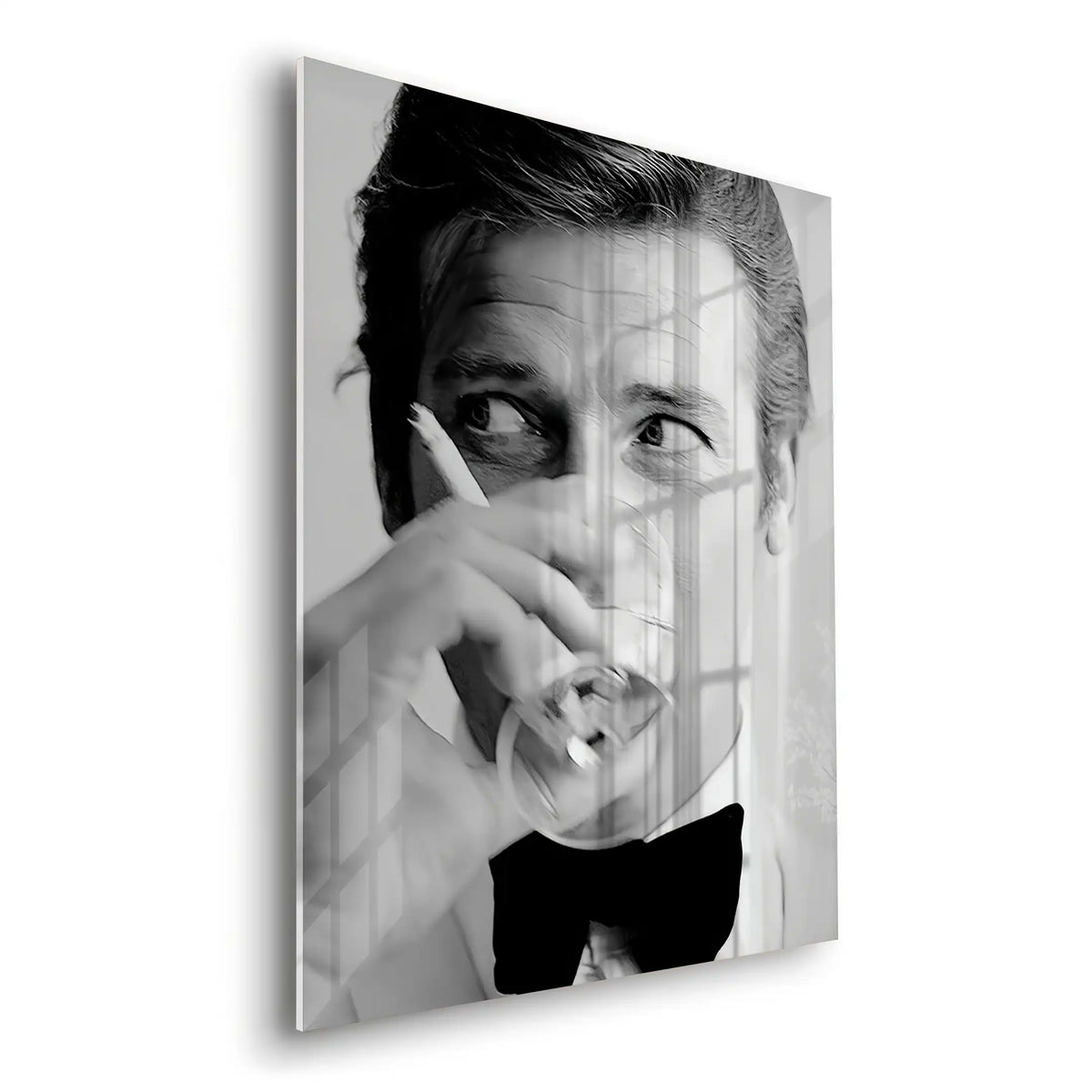 Roger Moore Whiskey - Acrylic - Jasmineart.ae