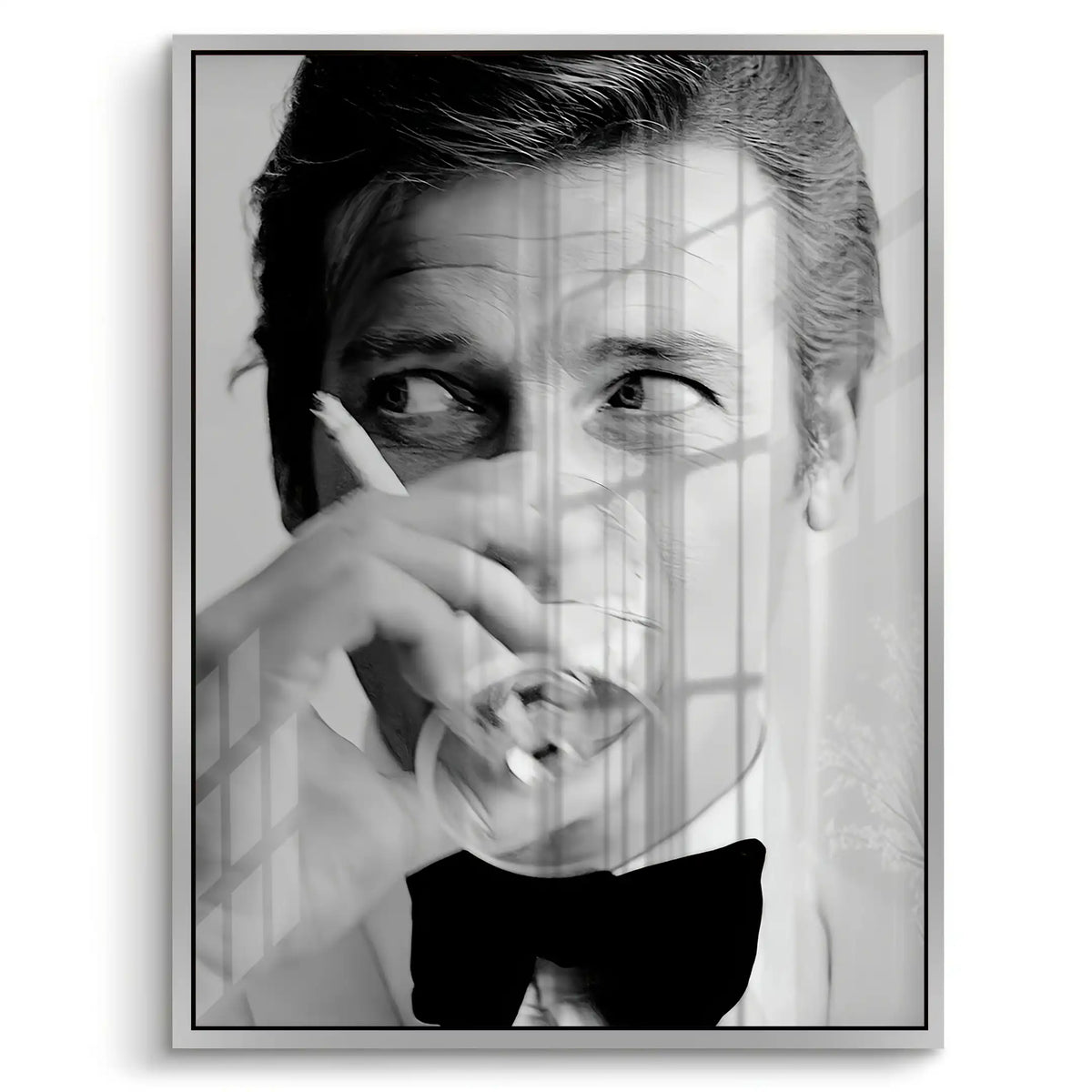 Roger Moore Whiskey - Acrylic - Jasmineart.ae