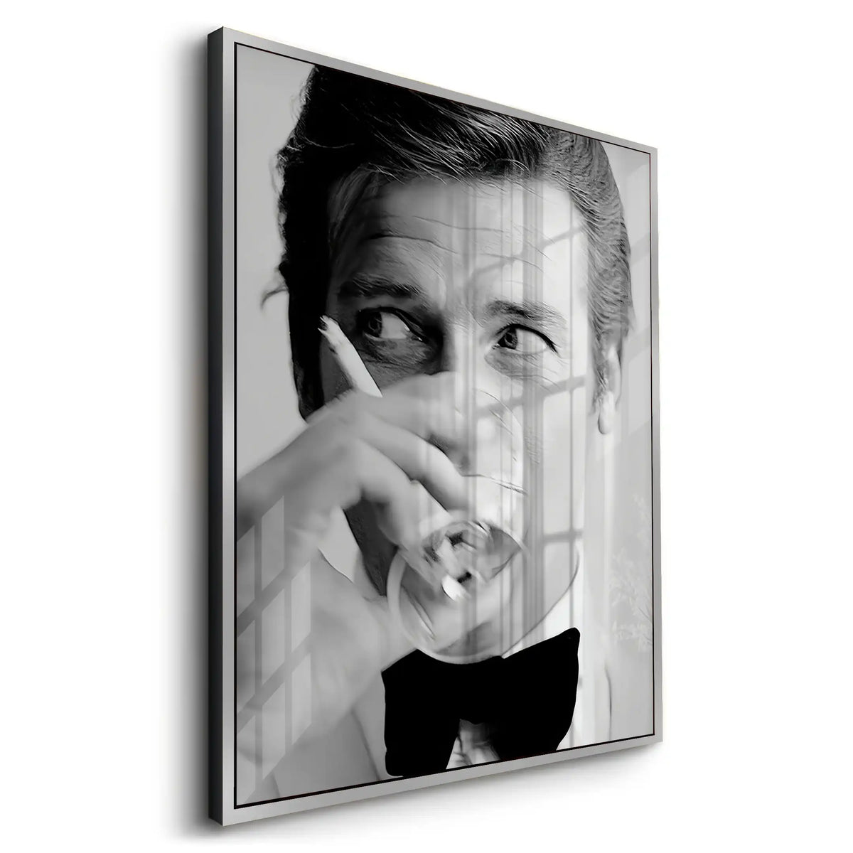Roger Moore Whiskey - Acrylic - Jasmineart.ae