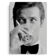 Roger Moore Whiskey - Canvas - Jasmineart.ae