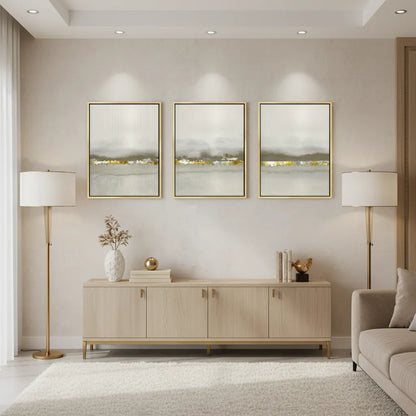 Golden Horizon Set of 3 - Canvas